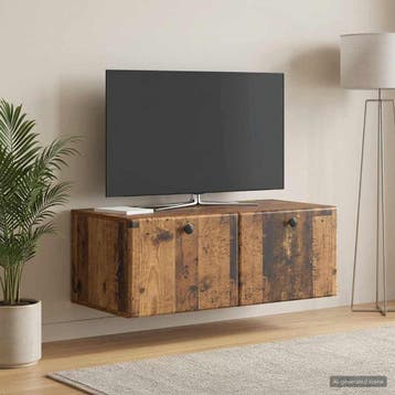 vidaXL Wandmontage TV-kast 78,5 x 41 x 30 cm Oud hout, Verzenden, Nieuw