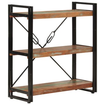 vidaXL Boekenkast 3-laags 77x30x80 cm massief recycled hout, Huis en Inrichting, Verzenden, Nieuw