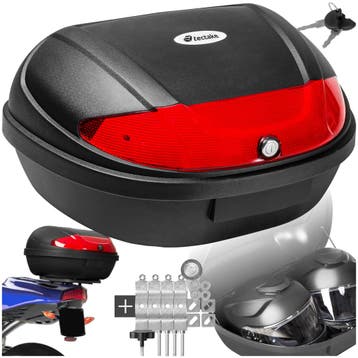 Motorkoffer met reflector - inhoud ca. 48 liter - zwart, Motoren, Verzenden, Nieuw