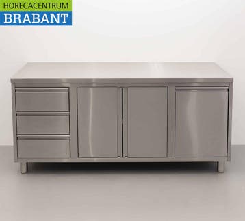 HCB inox Armoire de travail Table de travail 2 portes, Verzenden
