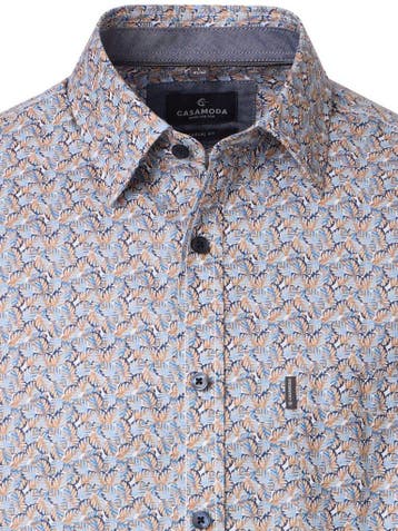 CASAMODA Casual Fit Heren Overhemd Met Print 126130050-100, Verzenden