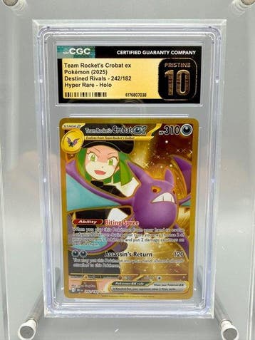 Pokémon Graded card - Team Rockets Crobat ex - CGC Pristine