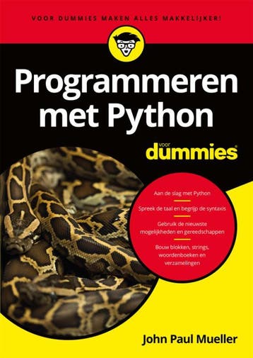 Programmeren met Python voor Dummies / Voor Dummies, Boeken, Informatica en Computer, Verzenden, Zo goed als nieuw, John Paul Mueller