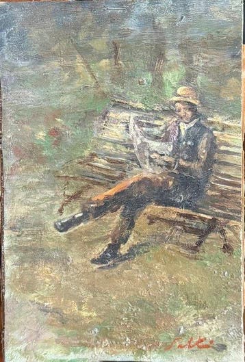 Giulio Salti (1899-1984), Attr. - Al Parco, Antiek en Kunst