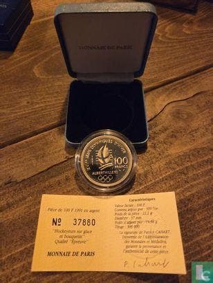 Frankrijk 100 francs 1991 (PROOF) 1992 Olympics - Albert..., Verzenden, Frankrijk, Losse munt, Goud