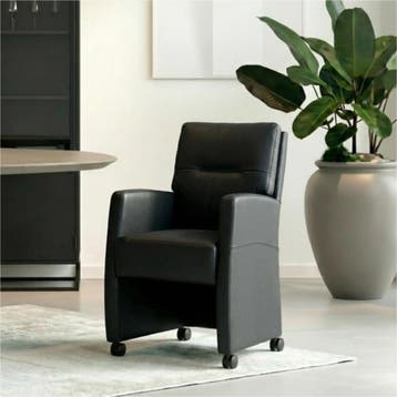 Set van 8 Leren eetkamerstoelen Sharp - Toledo Marine, Huis en Inrichting, Stoelen, Ophalen of Verzenden, Nieuw, Leer