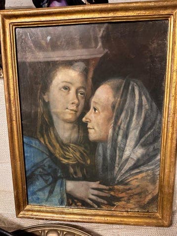 École italienne (XVIII) - Coppia di personaggi, Antiquités & Art, Art | Peinture | Classique