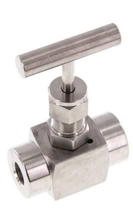 Vanne à aiguille G1/4 en acier inoxydable PTFE 300 bar -, Verzenden