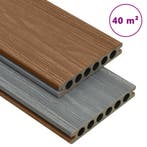 vidaXL Terrasplanken met accessoires 40 m² 4 m HKC bruin en, Verzenden, Nieuw