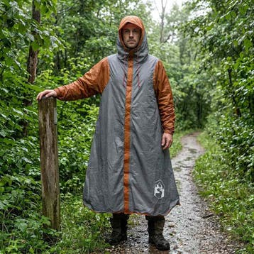 vidaXL 2-in-1 Regen Poncho met Kap 262 x 126 x 130 cm Grijs, Verzenden