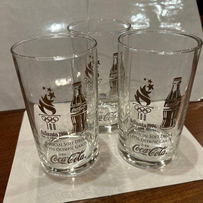 Coca-Cola - Drinkglas (3) - Herdenkingsglazen, 1996 Atlanta, Collections, Collections Autre
