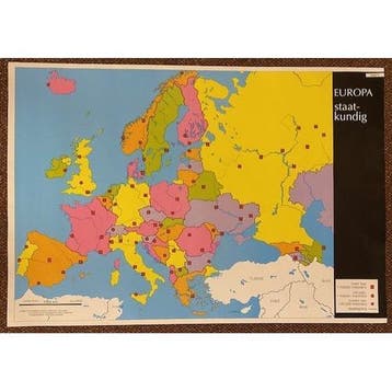 Poster Europa staatkundig (zie omschrijving), Verzenden, Nieuw