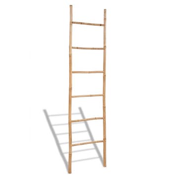 vidaXL Handdoekenladder met 6 sporten bamboe, Verzenden