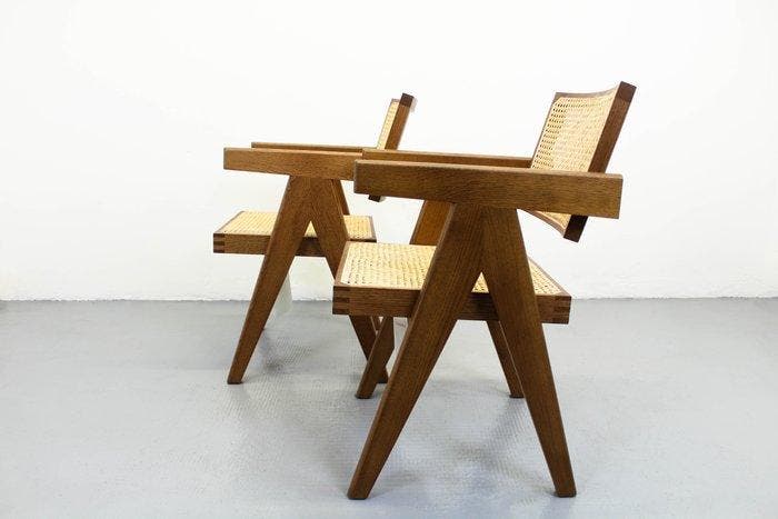 Cassina - Pierre Jeanneret - Fauteuil (2) - 051 Complexe du, Antiquités & Art, Curiosités & Brocante
