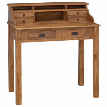 vidaXL Schrijfbureau Naturel 89,5 x 49,5 x 100 cm Massief, Huis en Inrichting, Verzenden, Nieuw