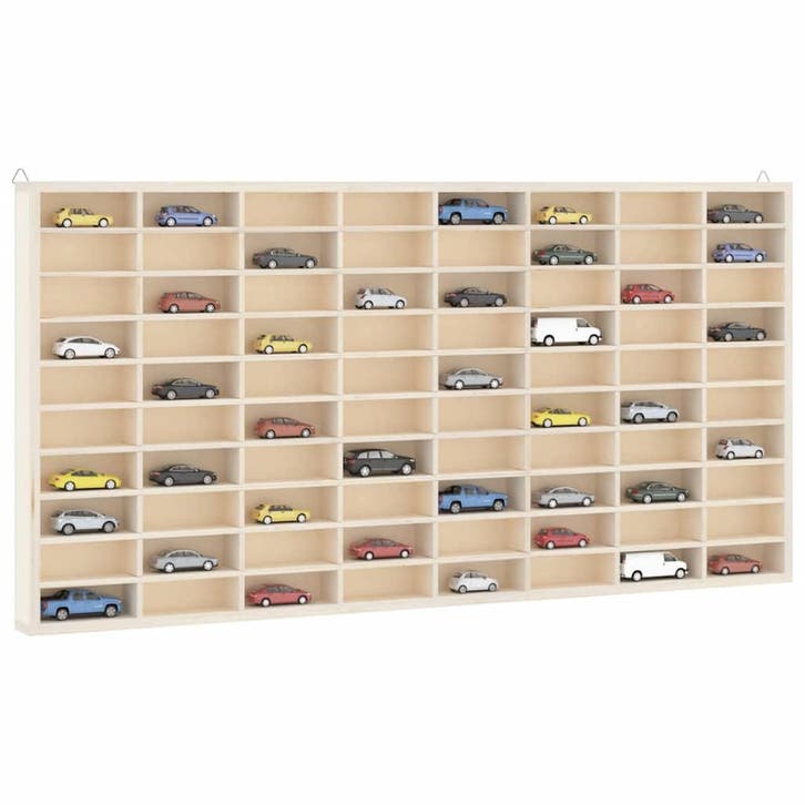 vidaXL Houten Verzamelaarsvitrine met 80 Vakken, Huis en Inrichting, Kasten | Wandmeubels, Nieuw, Verzenden