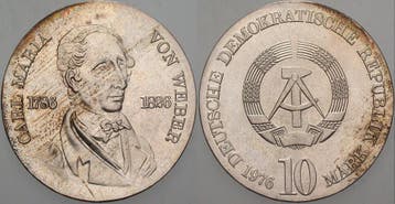 10 Mark 1976 Gedenkmunten duitse Demokratische Republik, Postzegels en Munten, Verzenden, België