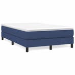vidaXL Boxspring met matras stof blauw 120x190 cm, Verzenden, Nieuw