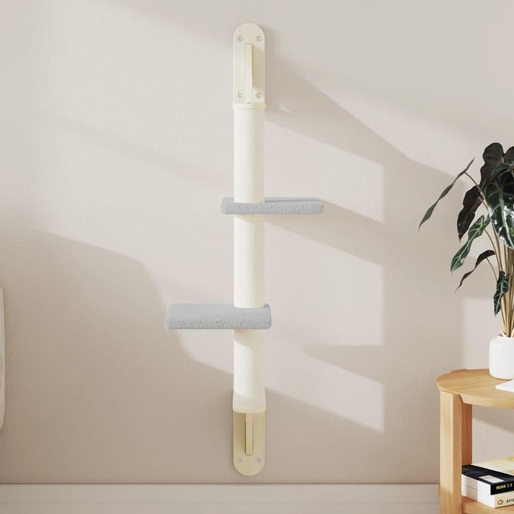 vidaXL Kattenmeubel wandgemonteerd met krabpaal 108 cm, Dieren en Toebehoren, Katten-accessoires, Nieuw, Verzenden
