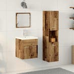 vidaXL Badkamermeubel Set met lade 4 pcs Oud Hout Bewerkt, Huis en Inrichting, Badkamer | Badkamermeubels, Verzenden, Nieuw