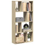 vidaXL Boekenkast 60x20x120,5 cm bewerkt hout sonoma, Verzenden, Nieuw