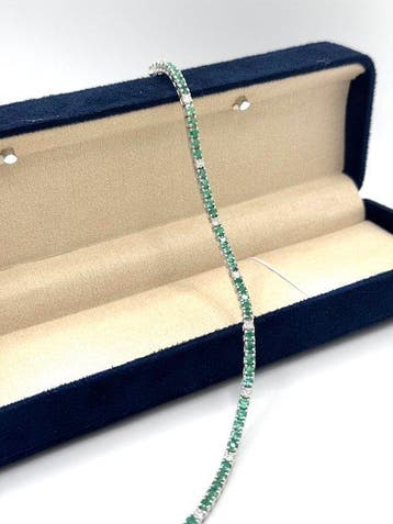 Bracelet de tennis - 18 carats Or blanc - 5.65ct. tw.