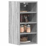 vidaXL Bovenkast Riga 30x29,5x60 cm bewerkt hout grijs, Huis en Inrichting, Verzenden, Nieuw