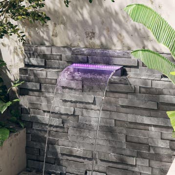 vidaXL Watervaloverlaat met RGB LEDs 45 cm acryl, Tuin en Terras, Verzenden, Nieuw