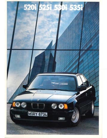 1988 BMW 5 SERIE SEDAN BROCHURE NEDERLANDS