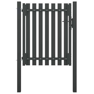 vidaXL Tuinhekpoort staal 100x100 cm antraciet, Tuin en Terras, Verzenden, Nieuw