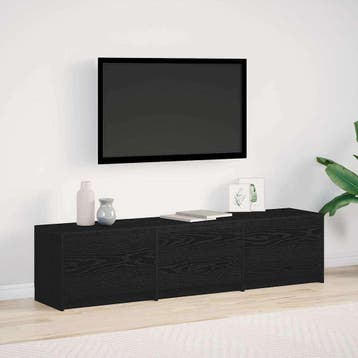 vidaXL TV-kast met LED 165 x 34 x 40 cm Zwart eiken, Verzenden