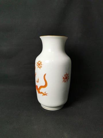 Meissen - Dragon Ming rosso - Vaso - H.30cm - 1.Wahl - XX, Antiek en Kunst