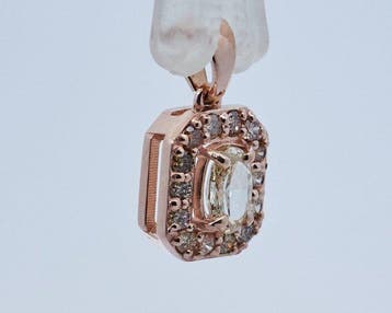 Zonder minimumprijs - Hanger - 14 karaat Roségoud - 0.48ct., Handtassen en Accessoires