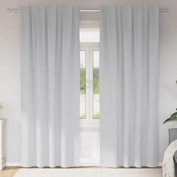 vidaXL Blackout Gordijnen met Ringen 2 st Lichtgrijs 260 x, Verzenden, Nieuw