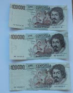 Italië. - 10 x 100.000 Lire Caravaggio I tipo - Gigante BI, Postzegels en Munten