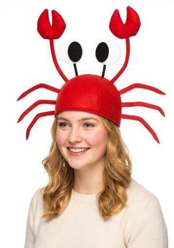 KIMU® Krab Muts met Scharen Ogen Pootjes Rode Garnaal Zeedie, Ophalen of Verzenden