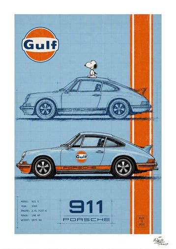 SKE - Gulf Blueprint - Snoopy X Porsche