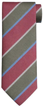 Suitable Stropdas Zijde Triple Stripe Groen maat  Heren, Vêtements | Hommes, Cravates, Verzenden
