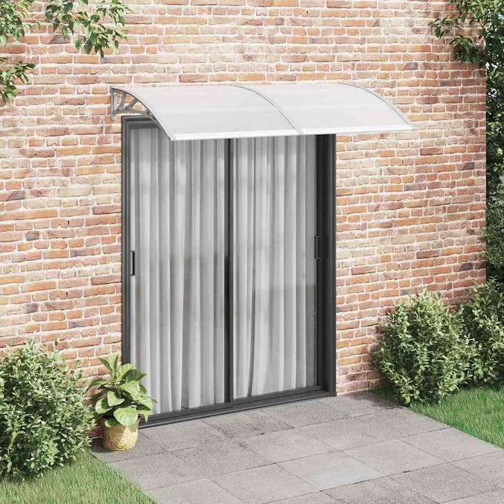 vidaXL Deurluifel 200x100 cm PC grijs, Jardin & Terrasse, Protection solaire, Envoi
