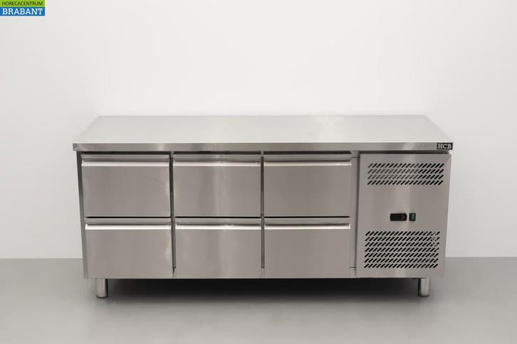 Établi réfrigéré HCB en acier inoxydable 6 tiroirs 179,5 cm, Zakelijke goederen, Horeca | Keukenapparatuur, Verzenden