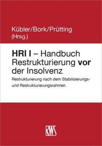 HRI I - Handboek Herstructurering vóór insolventie, Verzenden, Nieuw in verpakking
