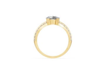 Ring - 14 karaat Geel goud, Rhodium geplateerd - 2.01ct. tw.