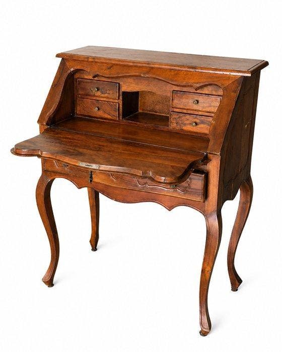 Secrétaire - Walnoot - secretaris in de stijl van Luigi, Antiquités & Art, Antiquités | Autres Antiquités
