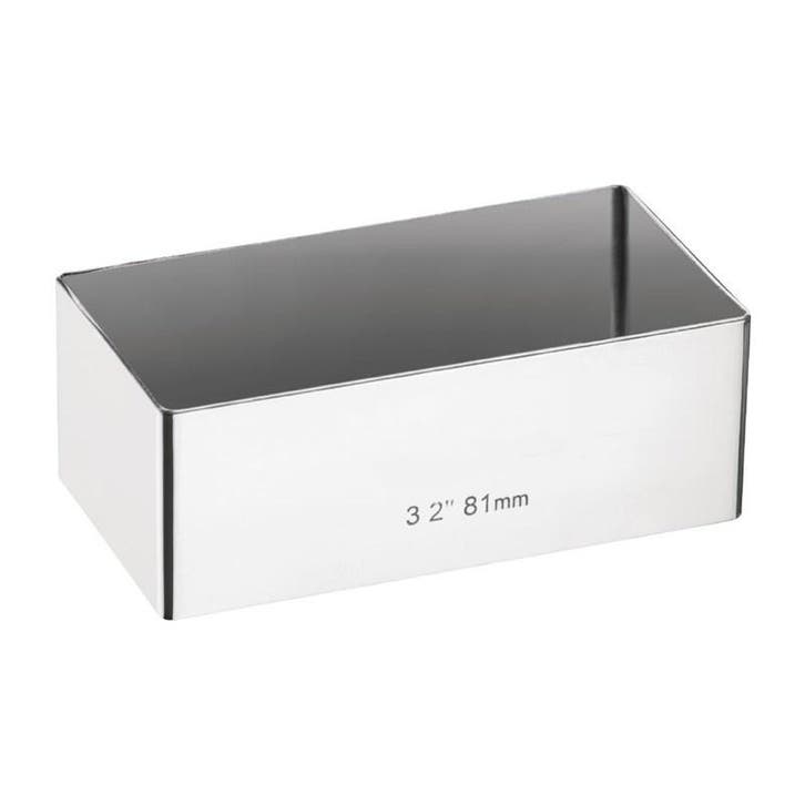 Taartvorm rechthoekig  RVS | 80x40x30(h)mm Gastronoble, Zakelijke goederen, Horeca | Keukenapparatuur, Nieuw in verpakking, Verzenden