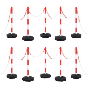 vidaXL Kettingpalenset met kunststof ketting 10 m, Verzenden, Nieuw