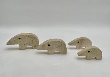 sculptuur, RARE and Exceptional SUITE OF 4 TRAVERTINE, Nieuw