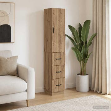 vidaXL Kast Set 2 st 33 x 34,5 x 87 cm Bewerkt hout, Verzenden