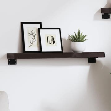 vidaXL Wandschap 60x10x4 cm behandeld massief eikenhout, Verzenden, Nieuw
