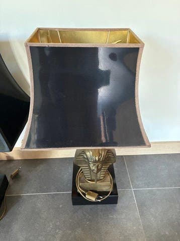 Regina - Staande lamp (2) - Messing, Hout, Textiel