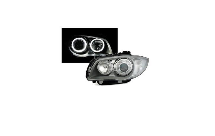 Xenon look Koplampen met LED Angel Eyes voor BMW 1 Serie E81, Autos : Divers, Tuning & Styling, Enlèvement ou Envoi